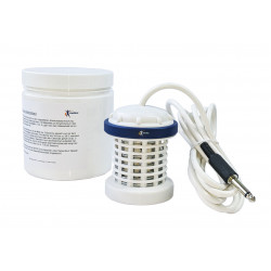 Zinkspule, Zink Elektrode aus Zink für Fußelektrolysebäder mit 6,3mm Klinkenstecker, inkl. 560 g Elektrolysesalz